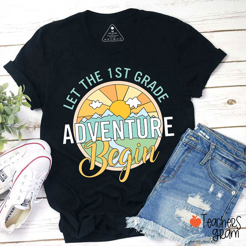 Personalized Grade Let The Adventure Begin Teacher T-Shirt