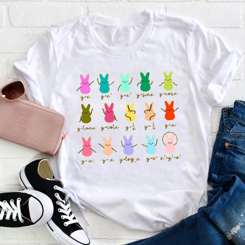 Funny Easter Bunny Math Teacher T-Shirt
