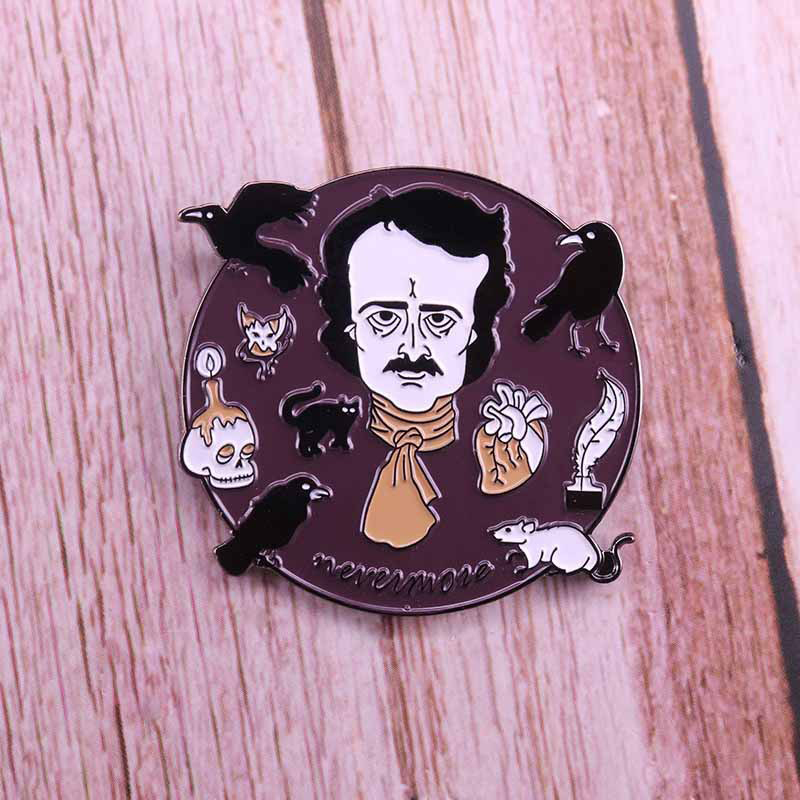 Nevermore Edgar Allan Poe Teacher Pin