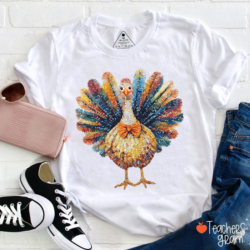 Thanksgiving Turkey Teacher T-Shirt