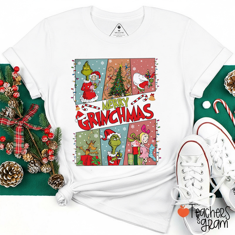 Merry Grichmas Stealing Christmas Squad Teacher T-Shirt