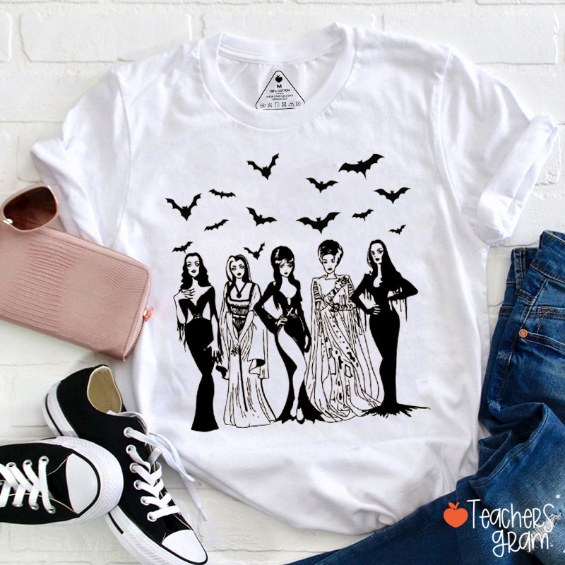 Spooky Women Teacher T-Shirt