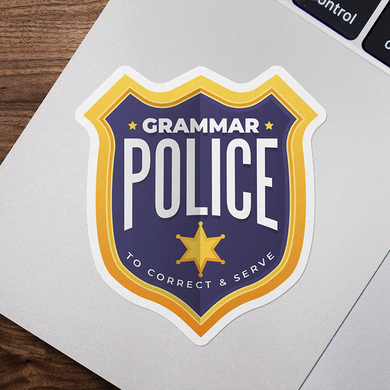 Grammar Police Teacher Stickers