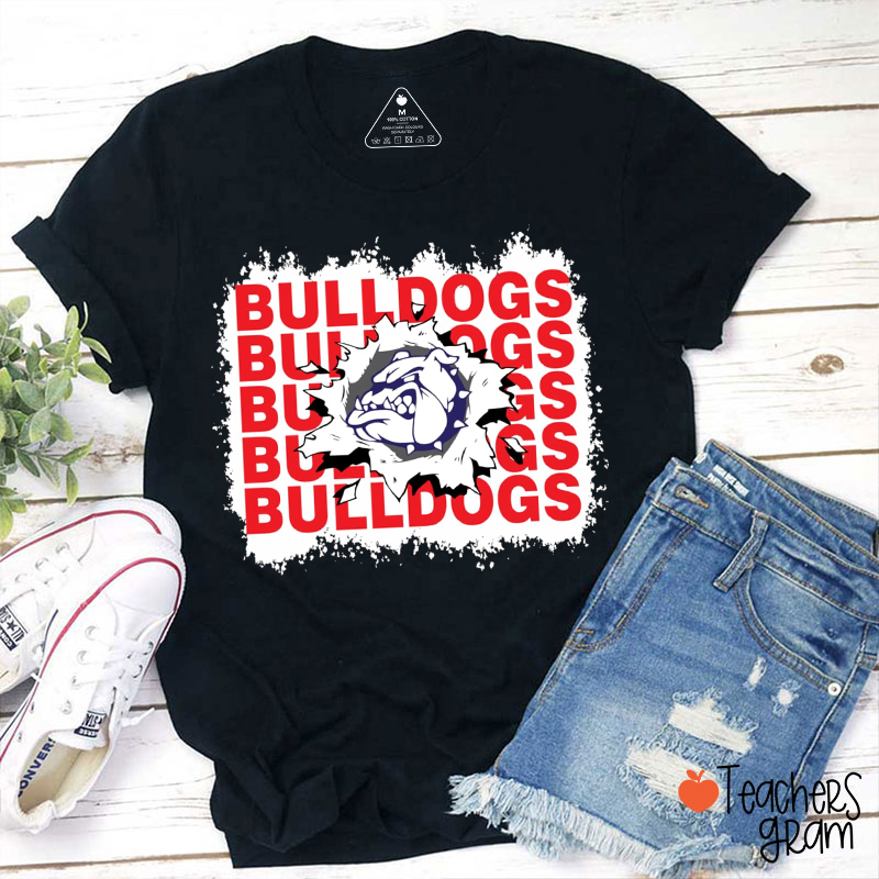 Personalized Mascot Tearing Effect Teacher T-Shirt
