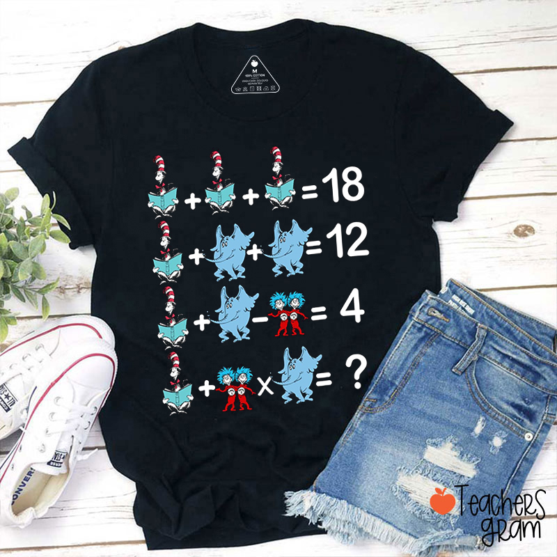 Reading Math Lover Teacher T-Shirt