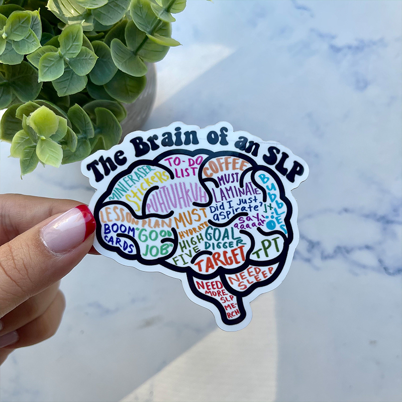 The Brain Of Slp Teacher Stickers