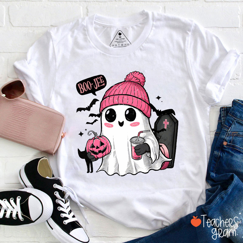 I Put The Boo In Boujee Ghost Teacher T-Shirt