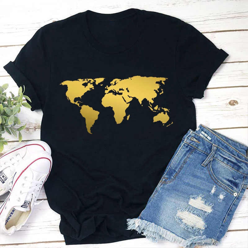World Map Geography Teacher T-Shirt