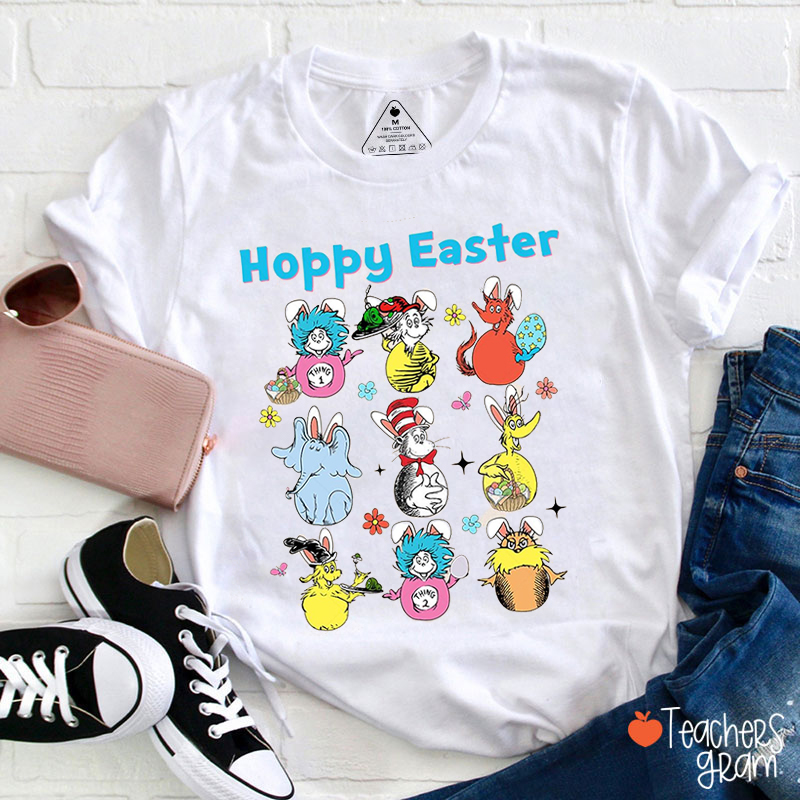 Hoppy Easter Reading Season Teacher T-Shirt