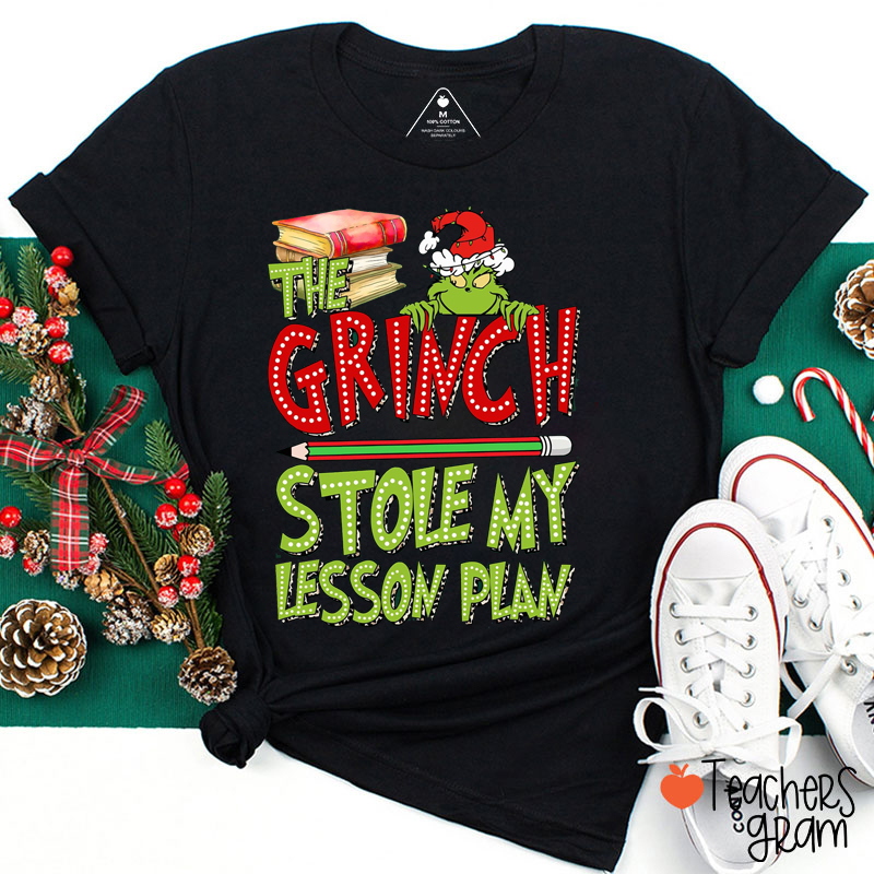 The Green Guy Stole My Lesson Plan Teacher T-Shirt