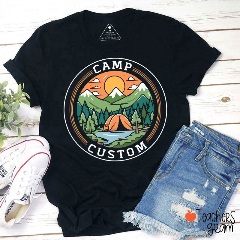 Personalized Text Camp Day Teacher T-Shirt