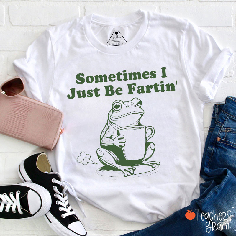 Meme Frog Sometimes I Just Be Fartin' Teacher T-Shirt