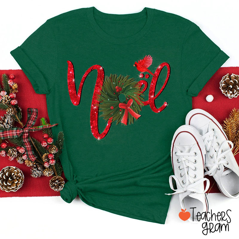 Glitter Noel Christmas Spanish Teacher T-Shirt
