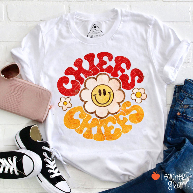 Personalized Mascot Smiling Sunflower Teacher T-Shirt