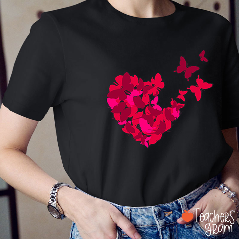 Love Butterfly Teacher T-Shirt