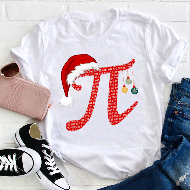 Pi Christmas Math Teacher T-Shirt