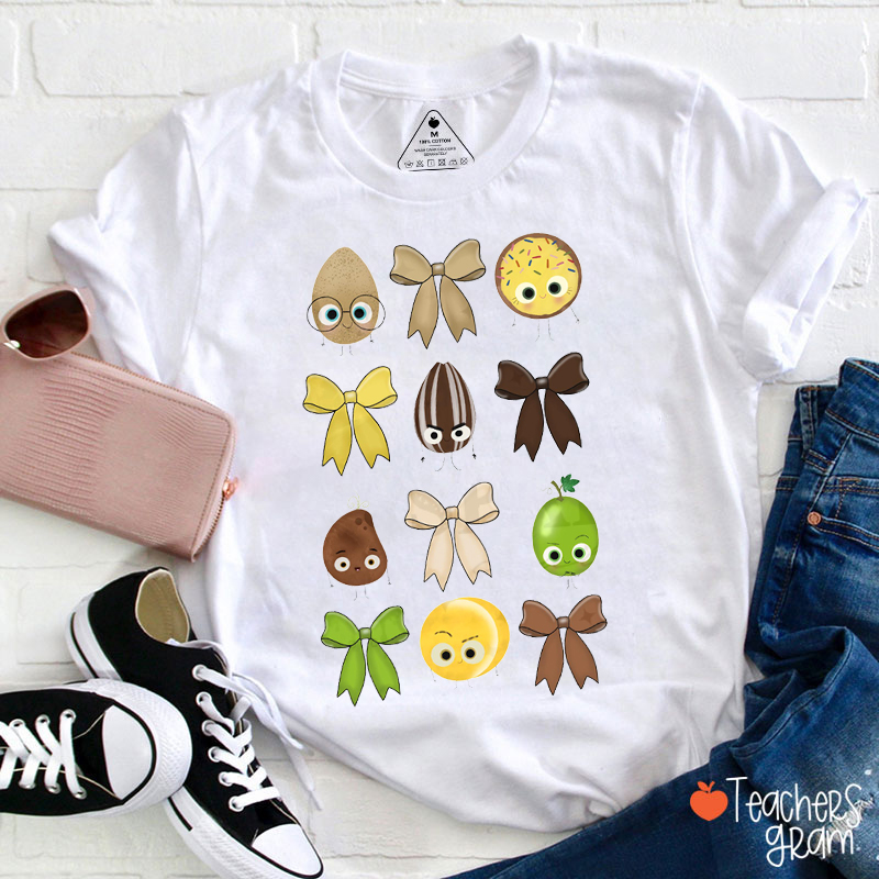 The Food Group Cartoon Character Teacher T-Shirt