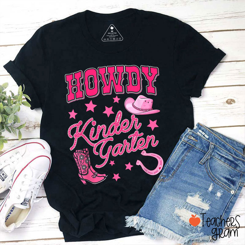 Personalized Grade Howdy Western Rodeo Cowboy  Teacher T-Shirt