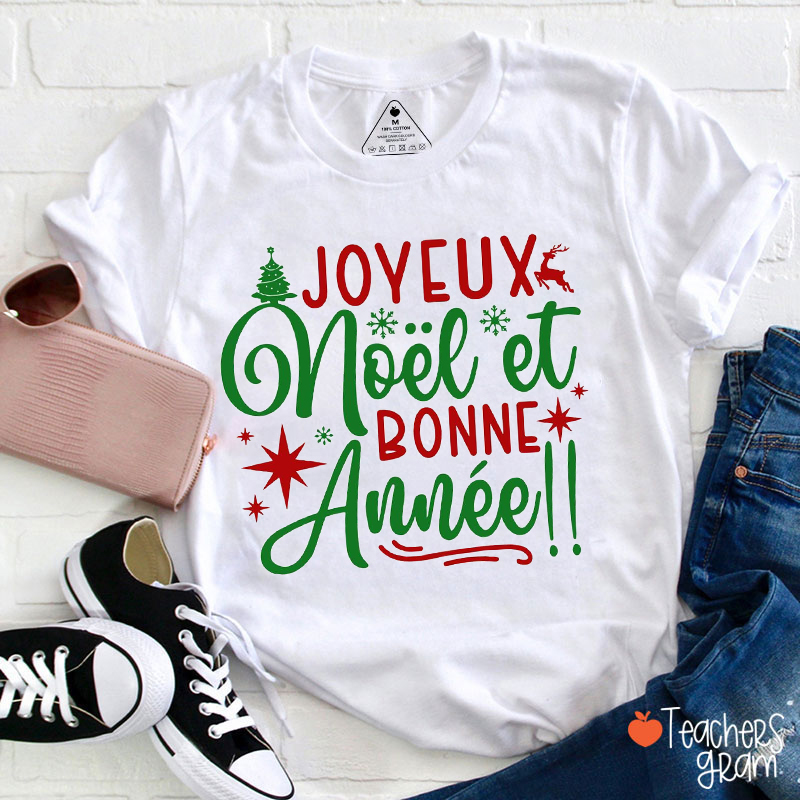 Joyeux Noël Et Bonne Année Spanish Teacher T-Shirt