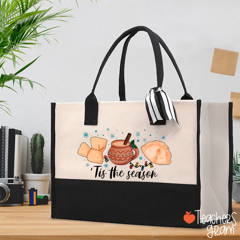 Tis The Season Feliz Navidad Spanish Teacher Cotton Tote Bag