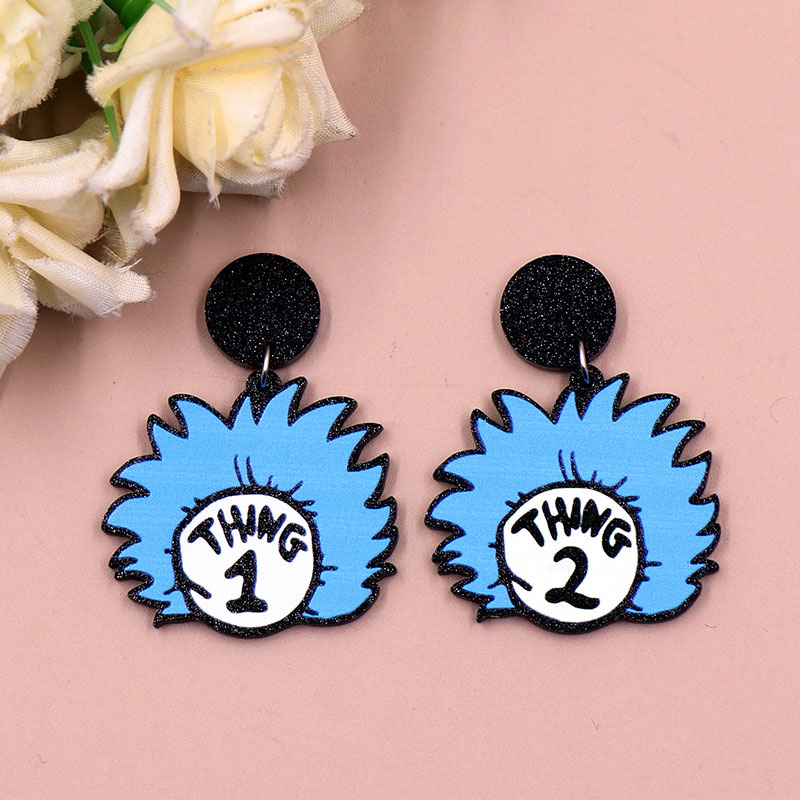Thing One And Thing Two Teacher Acrylic Earrings