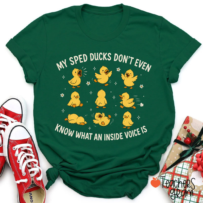 My SPED Ducks Don't Even Know What An Inside Voice Is Teacher T-Shirt