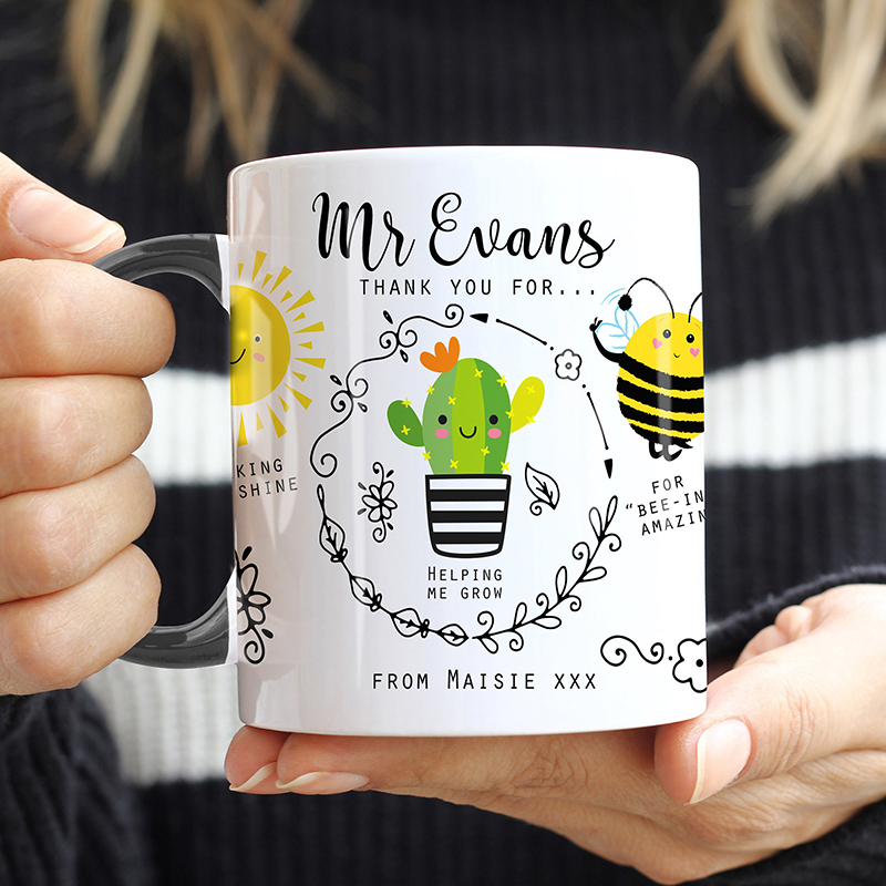 Personalised Name Thank You Appreciation Teacher Mug