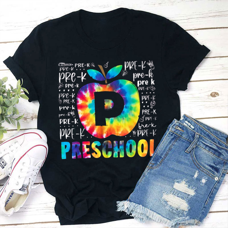 Personalized Tie Dye Back To School Teacher T-Shirt