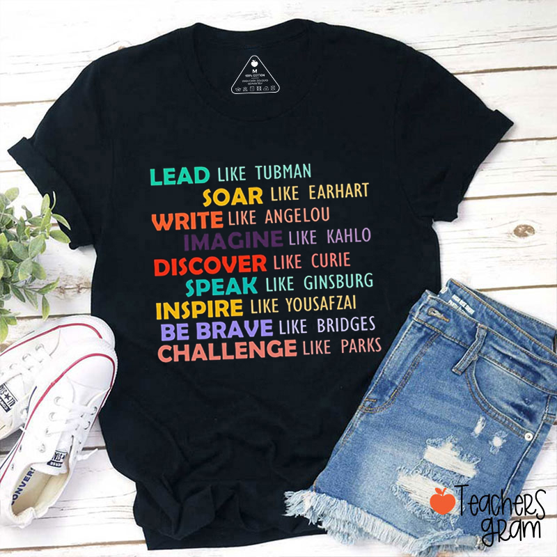 Lead Like Tubman Teacher T-Shirt