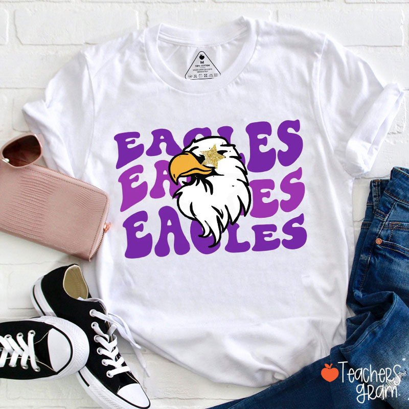 Personalized Starry Eyes Mascot School Spirit Teacher T-Shirt