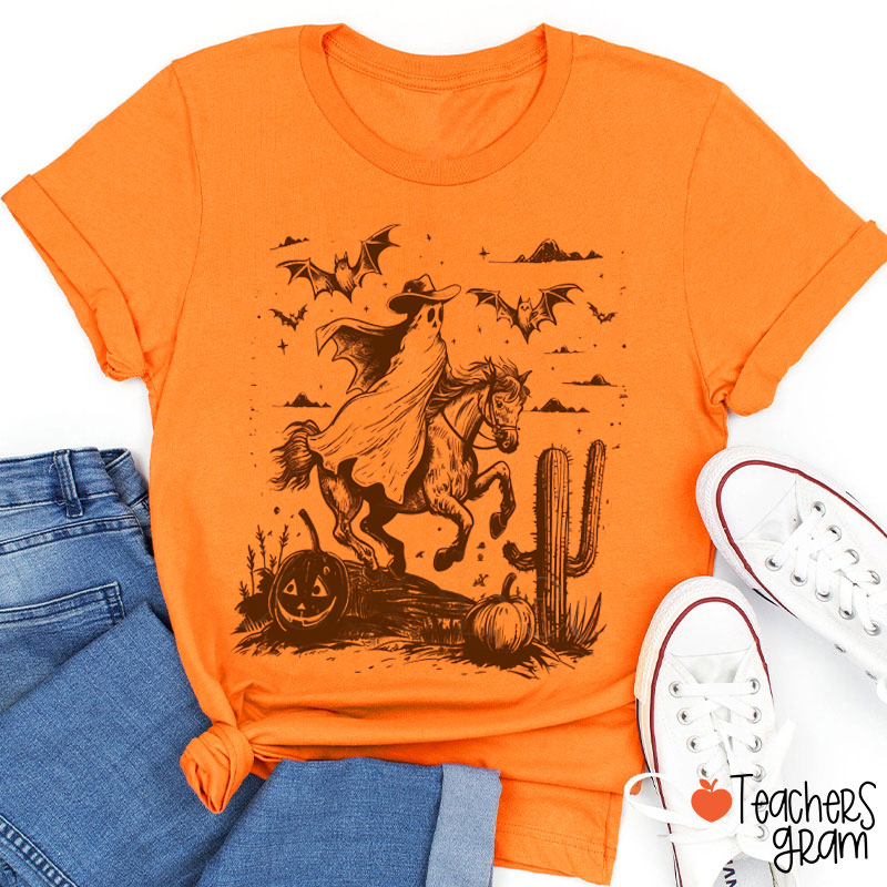 Sleepy Hollow Ghost  Halloween Teacher T-Shirt