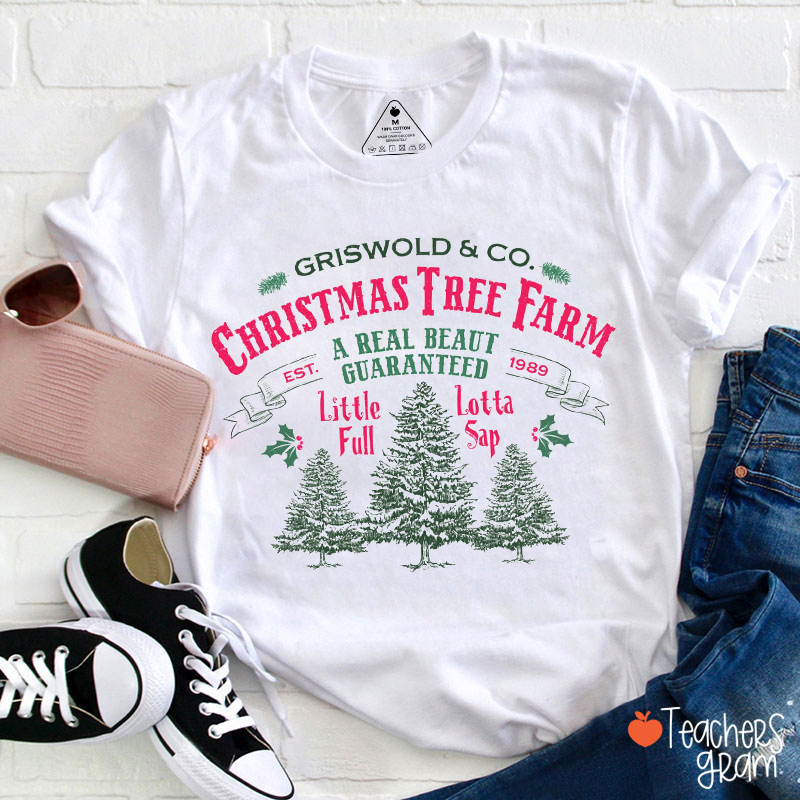 Griswold Christmas Tree Farm Teacher T-Shirt