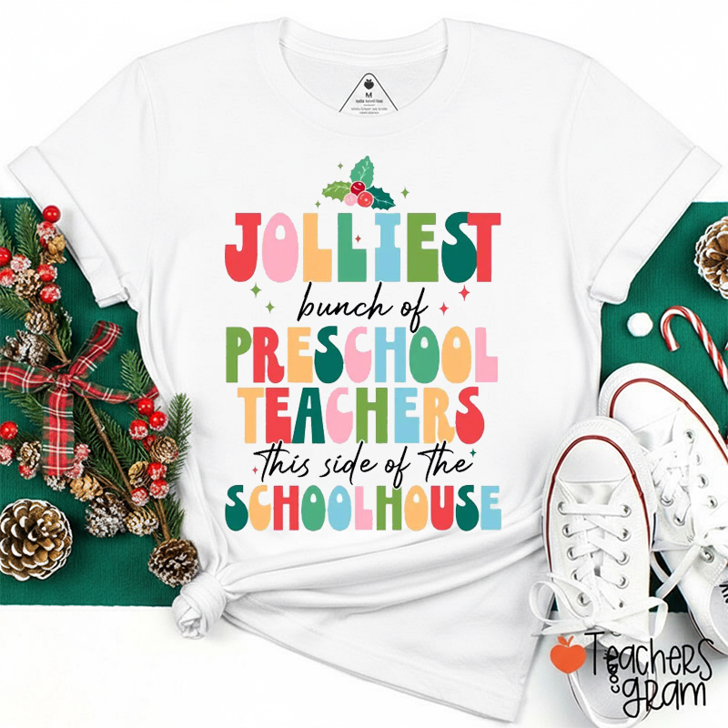 Personalized Text Jolliest Teacher T-Shirt
