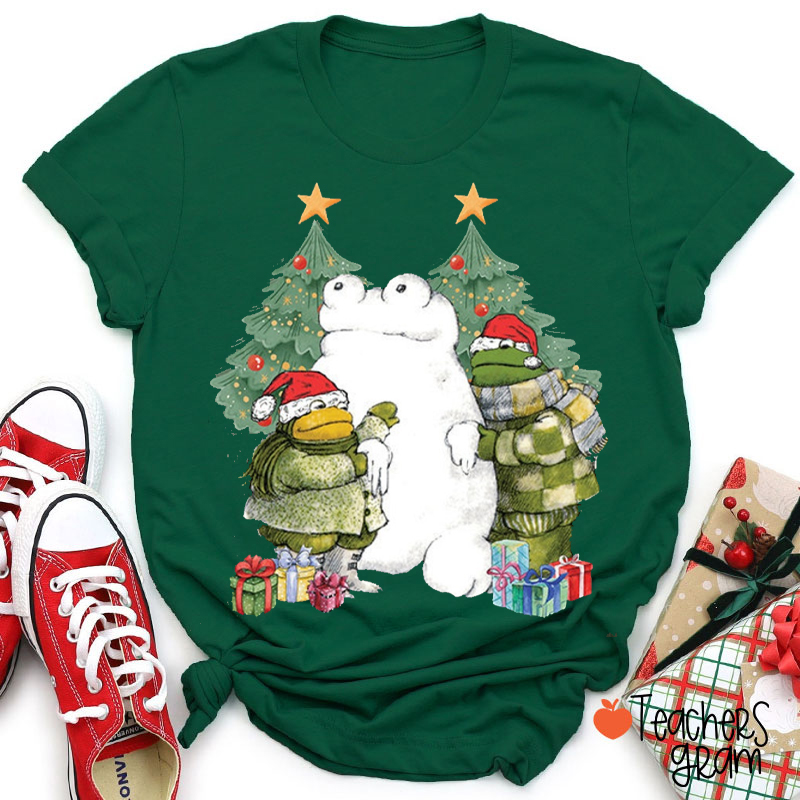 Frog Christmas Tree Teacher T-Shirt