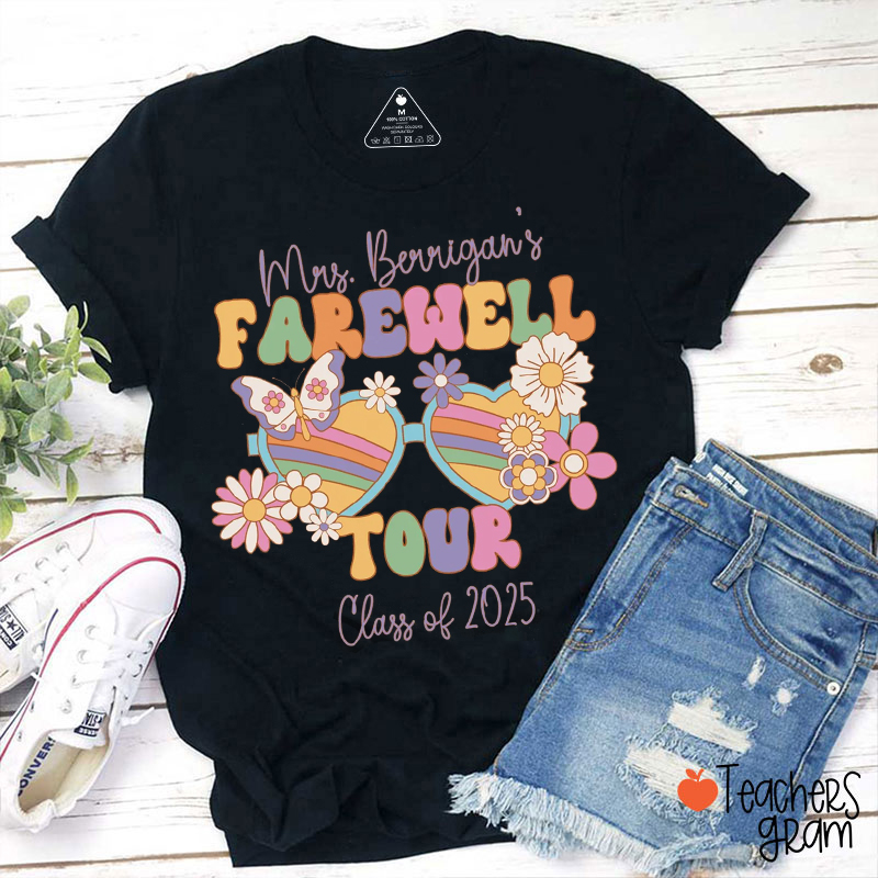 Personalized Name And Year Farewell Tour Teacher T-Shirt