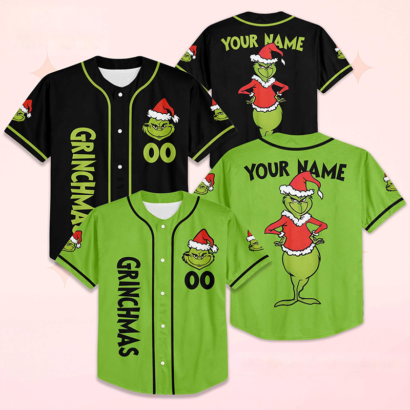 Personalized Name And Number Green Monster Teacher Baseball Jersey