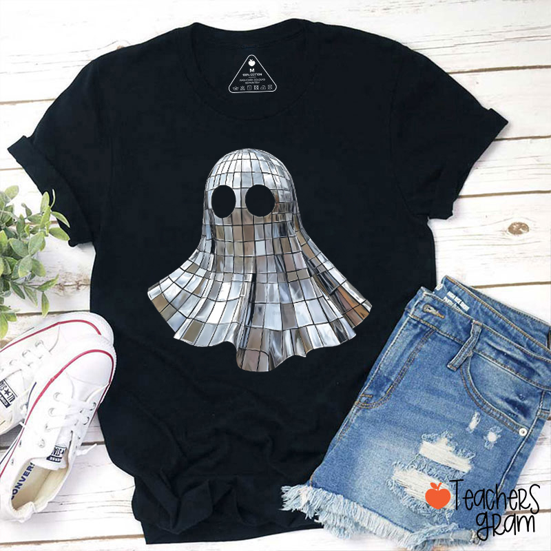 Retro Disco Boo Teacher T-Shirt