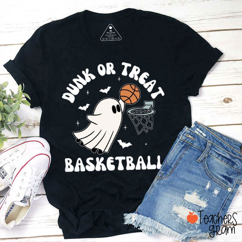 Dunk Or Treat Basketball Teacher T-Shirt