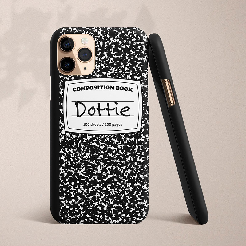 Personalized Name Composition Book Teacher Case