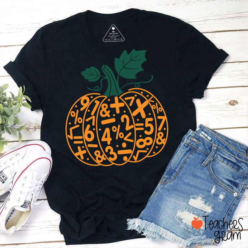 Pumpkin Math Teacher T-Shirt