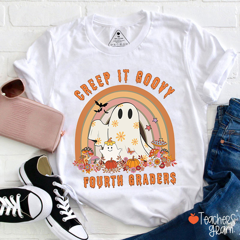 Personalized Grade Creep It Goovy Teacher T-Shirt