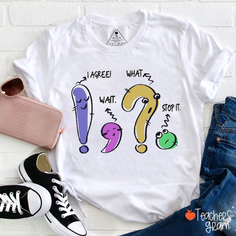 Funny Grammar Punctuation Teacher T-Shirt