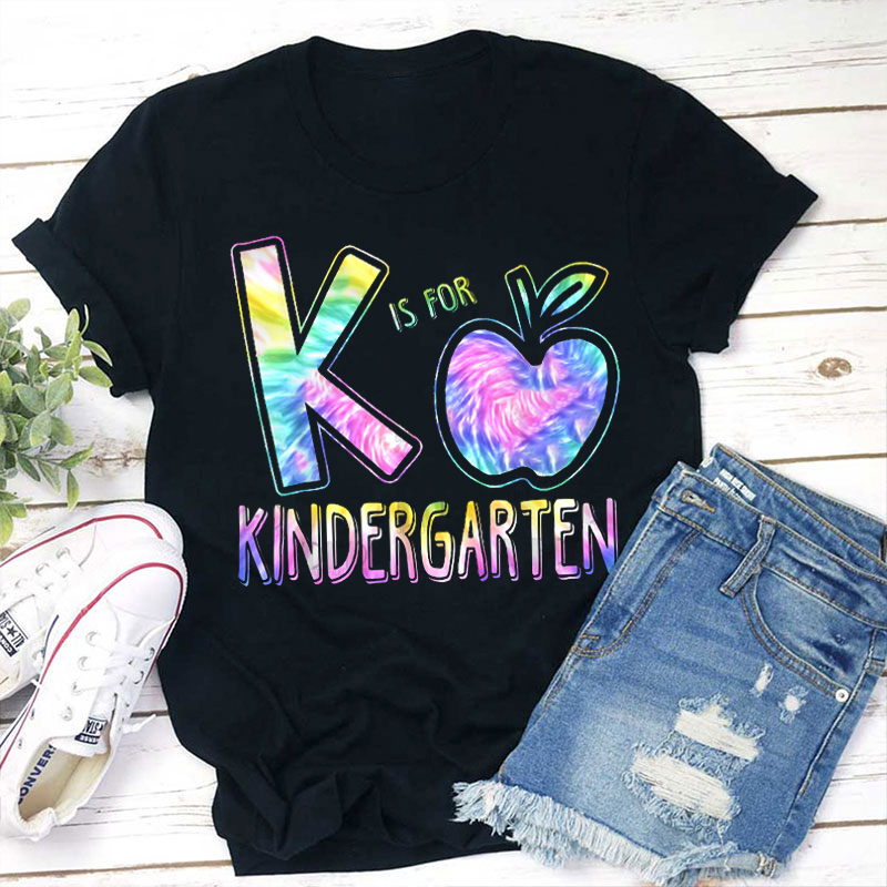 Personalized Tie Dye Style Grade Teacher T-Shirt