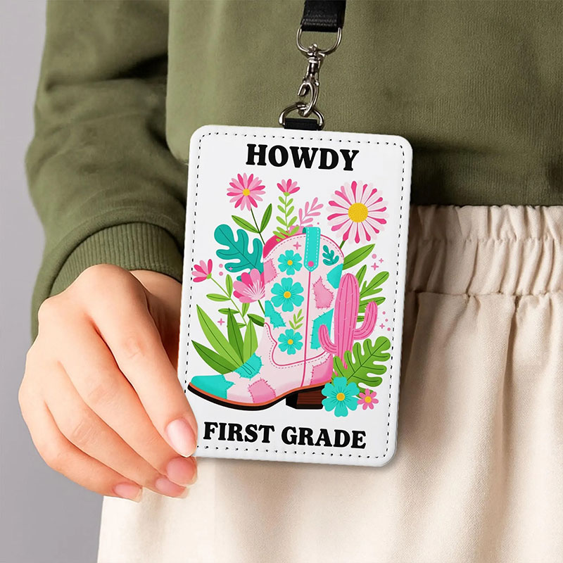 Personalized Howdy Children Teacher Card Holder