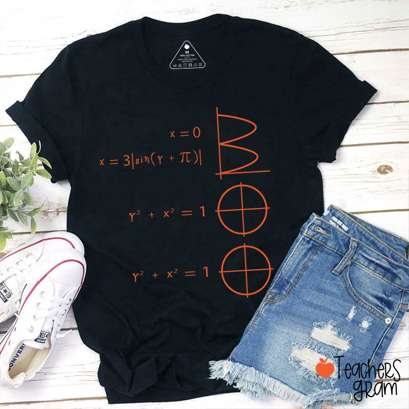 Funny Halloween Boo Math Teacher T-Shirt