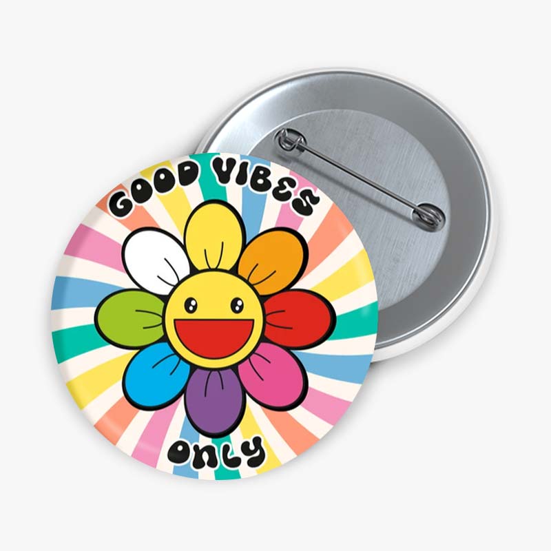 Good Vibes Only Teacher Pinback Button