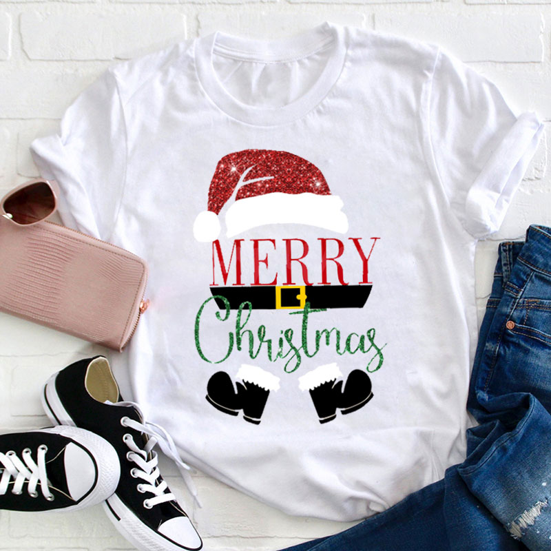 Merry Christmas Elf Teaher T-Shirt