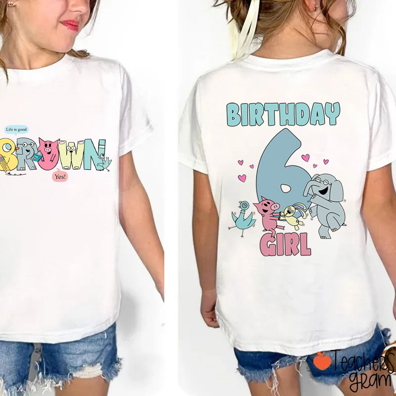 Personalized Children's Books Birthday Class Two Sided T-Shirt