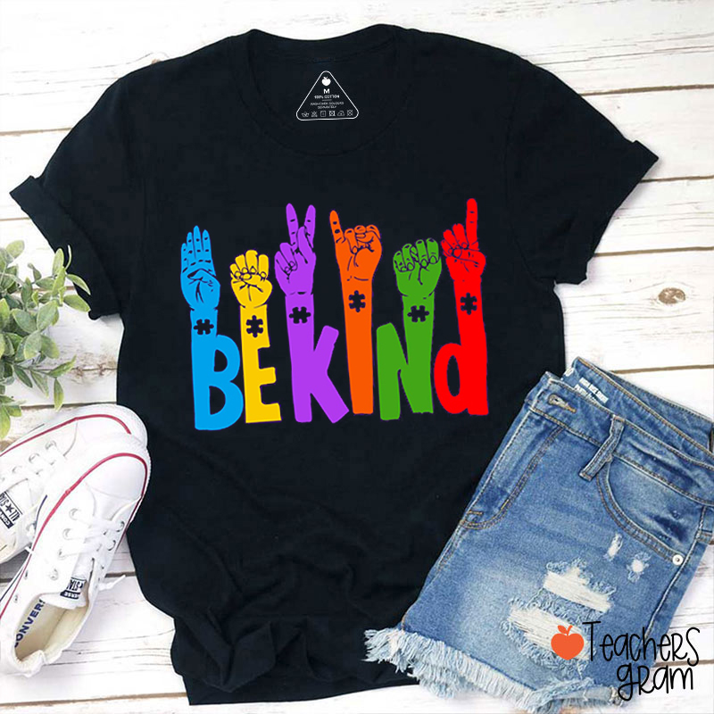 Be Kind Autism Teacher T-Shirt