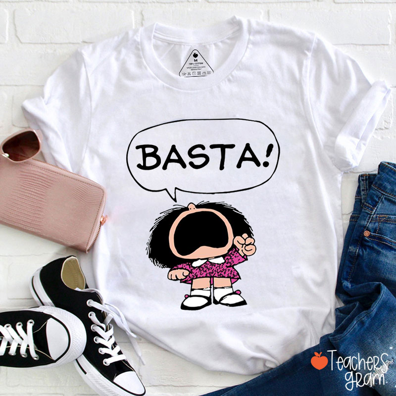 Funny Cartoon Basta Bilingual Teacher T-Shirt